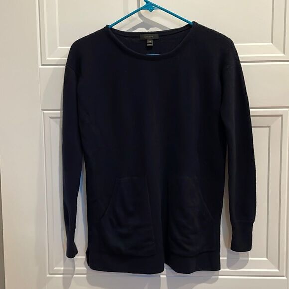 J. Crew Navy Wool Sweater - Picture 1 of 5